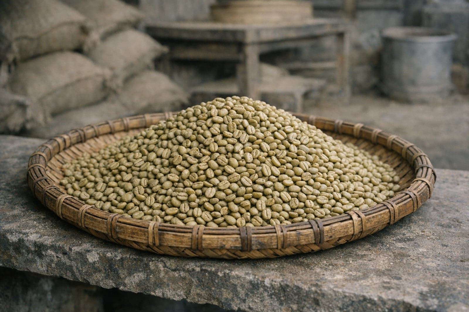 Half-container allocation of Indonesian green coffee from Bali and Nusa Tenggara